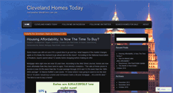 Desktop Screenshot of clevelandhomestoday.wordpress.com