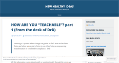 Desktop Screenshot of newhealthyideas.wordpress.com