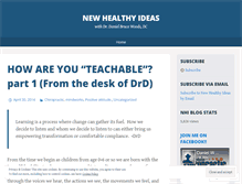 Tablet Screenshot of newhealthyideas.wordpress.com