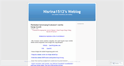Desktop Screenshot of nisrina1512.wordpress.com