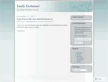 Tablet Screenshot of emilyexclaims.wordpress.com