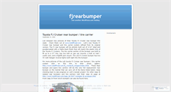 Desktop Screenshot of fjcruiserrearbumper.wordpress.com