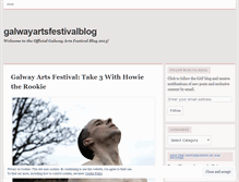 Tablet Screenshot of galwayartsfestivalblog.wordpress.com