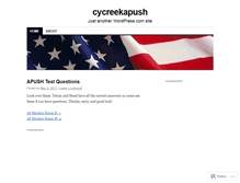 Tablet Screenshot of cycreekapush.wordpress.com