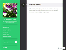 Tablet Screenshot of anaturalday.wordpress.com