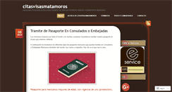 Desktop Screenshot of citasvisasmatamoros.wordpress.com
