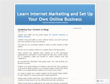 Tablet Screenshot of internetmarketinghelpline.wordpress.com