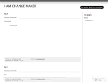 Tablet Screenshot of iamchangemaker.wordpress.com