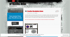 Desktop Screenshot of intalkingmode.wordpress.com
