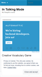 Mobile Screenshot of intalkingmode.wordpress.com