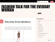 Tablet Screenshot of fashiontalk.wordpress.com