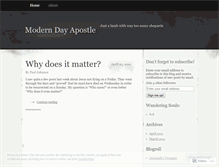 Tablet Screenshot of moderndayapostle.wordpress.com