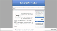 Desktop Screenshot of edicionesquiron.wordpress.com