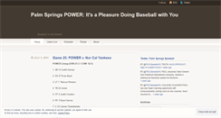 Desktop Screenshot of powerbaseball.wordpress.com