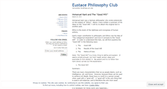 Desktop Screenshot of eustacephilosophy.wordpress.com