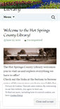 Mobile Screenshot of hotspringscountylibrary.wordpress.com