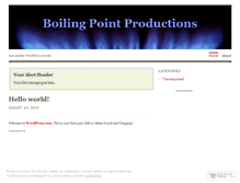 Tablet Screenshot of boilingpointproductions.wordpress.com