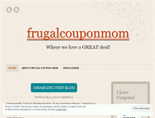 Tablet Screenshot of frugalcouponmom.wordpress.com