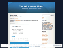 Tablet Screenshot of 4thavenueblues.wordpress.com