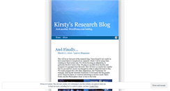 Desktop Screenshot of kirstygray.wordpress.com