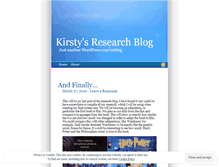 Tablet Screenshot of kirstygray.wordpress.com