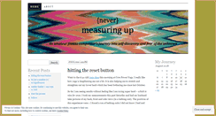 Desktop Screenshot of nevermeasuringup.wordpress.com