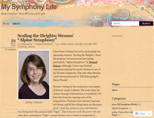 Tablet Screenshot of mysymphonylife.wordpress.com