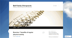 Desktop Screenshot of bellfamchiropractic.wordpress.com