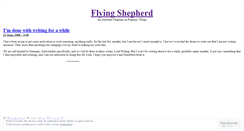 Desktop Screenshot of flyingshepherd.wordpress.com