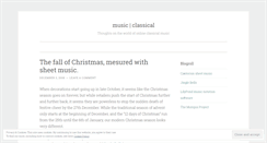 Desktop Screenshot of musicclassical.wordpress.com