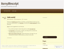 Tablet Screenshot of itsmylifescript.wordpress.com