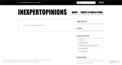 Desktop Screenshot of inexpertopinions.wordpress.com