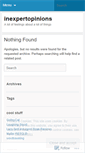 Mobile Screenshot of inexpertopinions.wordpress.com
