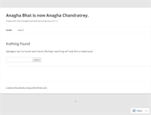 Tablet Screenshot of anaghabhat.wordpress.com