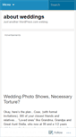 Mobile Screenshot of aboutweddings.wordpress.com