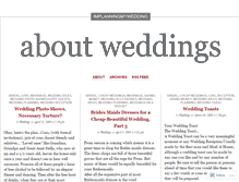 Tablet Screenshot of aboutweddings.wordpress.com