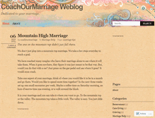 Tablet Screenshot of coachourmarriage.wordpress.com