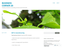 Tablet Screenshot of businesscorner20.wordpress.com