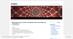 Desktop Screenshot of ezsigma.wordpress.com