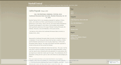 Desktop Screenshot of marshallfestival.wordpress.com