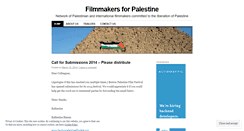 Desktop Screenshot of filmmakersforpalestine.wordpress.com