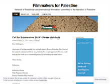 Tablet Screenshot of filmmakersforpalestine.wordpress.com
