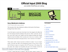 Tablet Screenshot of inputblog.wordpress.com