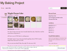 Tablet Screenshot of mybakingproject.wordpress.com