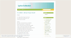 Desktop Screenshot of lyricsdb.wordpress.com