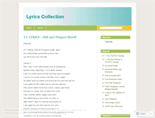 Tablet Screenshot of lyricsdb.wordpress.com