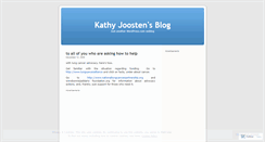 Desktop Screenshot of kathyjoosten.wordpress.com