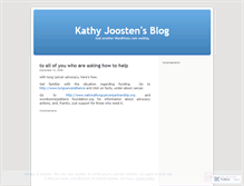 Tablet Screenshot of kathyjoosten.wordpress.com