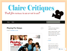 Tablet Screenshot of clairecritiques.wordpress.com