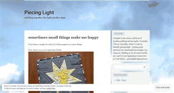 Desktop Screenshot of piecinglight.wordpress.com